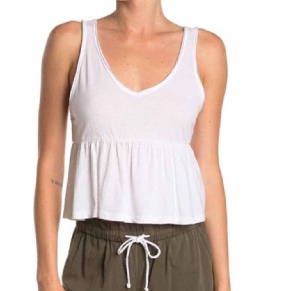 Abound babydoll tank top white tank 2x